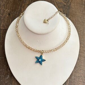 Besty Johnson choker necklace starfish beaded coastal beach‎